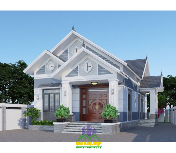 Mẫu nhà cấp 4 mái thái đẹp chi phí thấp